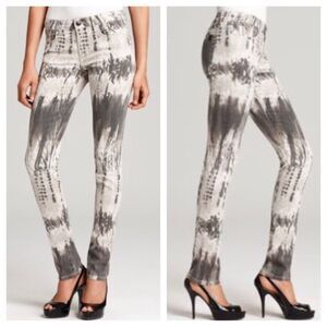 Joe's jeans skinny feather black gray tie 24